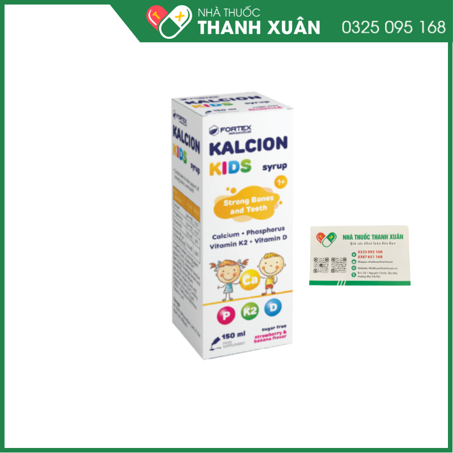 Kalcion Kids hỗ trợ bổ sung Vitamin D3K2, Canxi cho trẻ