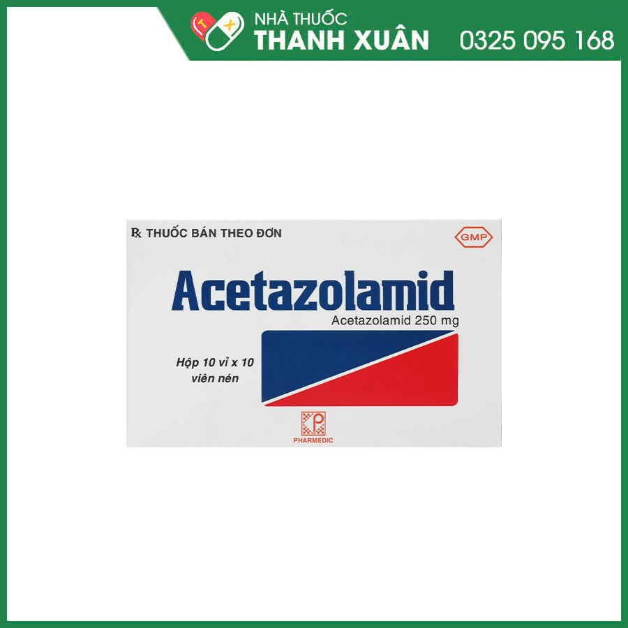 Acetazolamid thuốc điều trị Glôcôm góc mở, glôcôm góc đóng cấp; glôcôm thứ phát và các cơn động kinh nhỏ