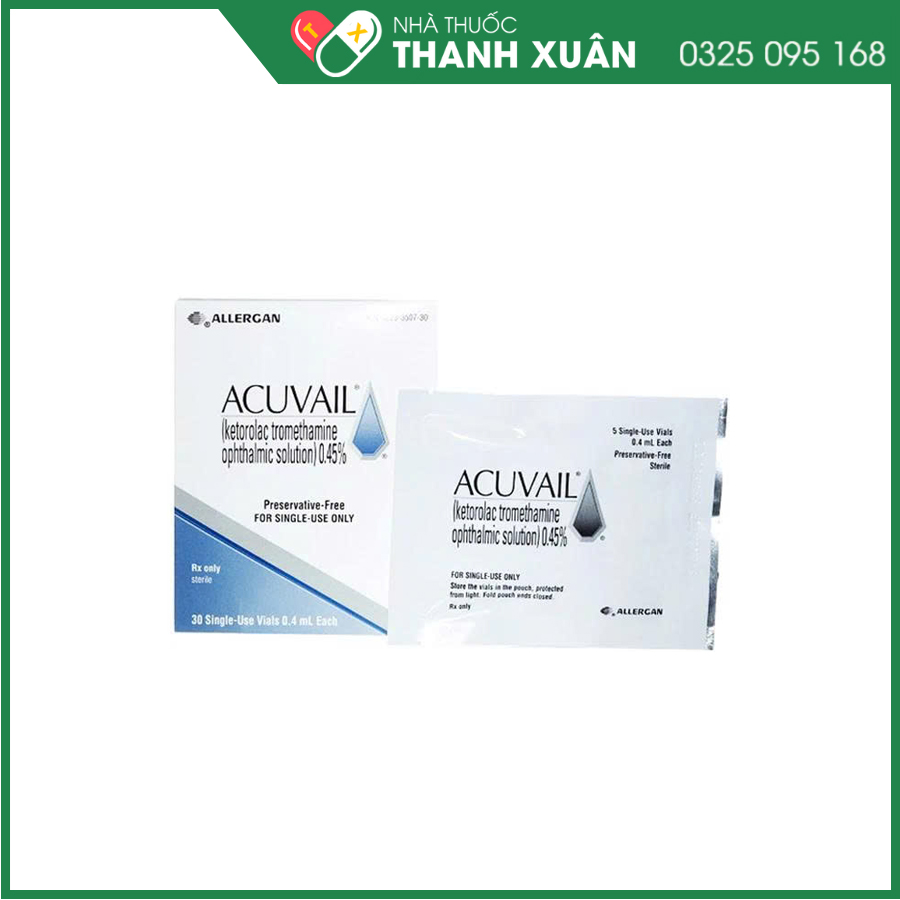 Acuvail điều trị đau và viêm sau phẫu thuật đục thủy tinh thể