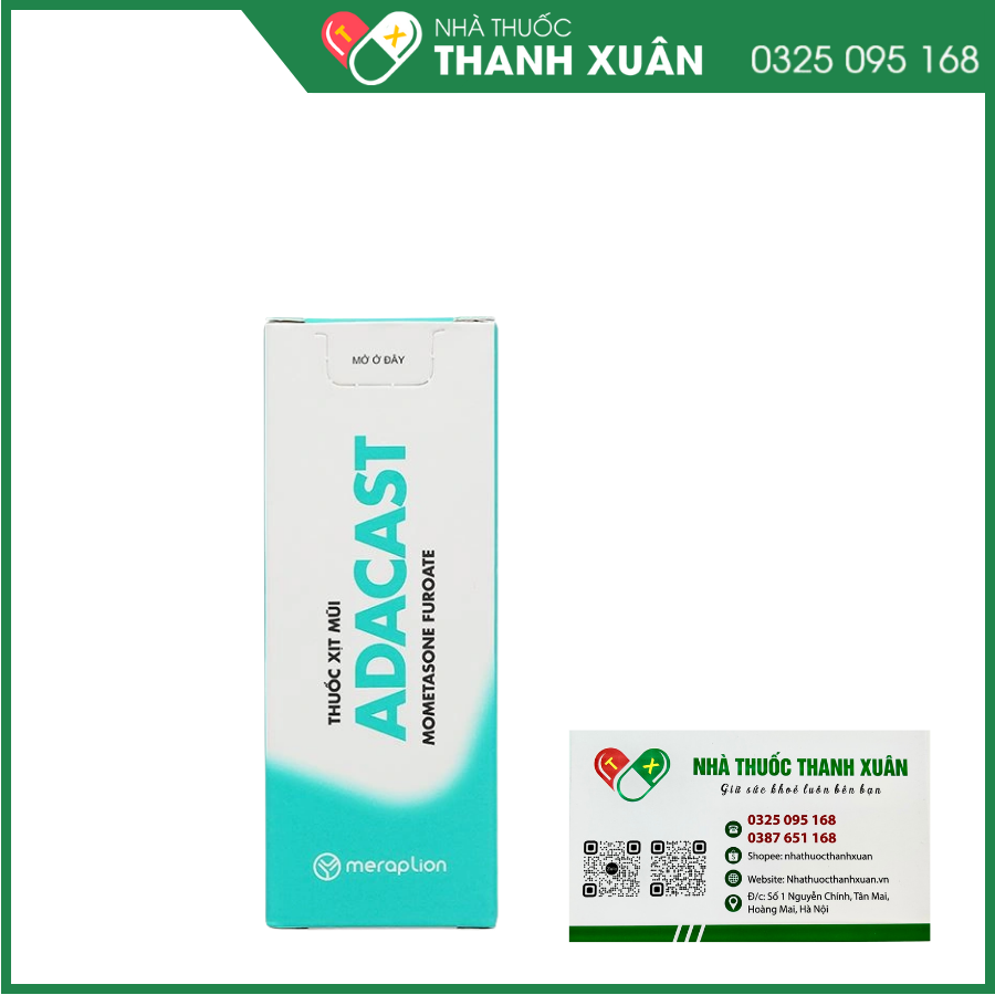 Thuốc xịt mũi Adacast điều trị triệu chứng viêm mũi theo mùa