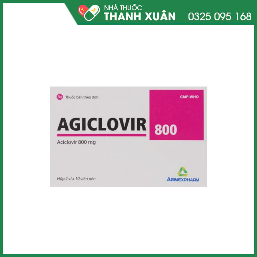 Agiclovir 800 thuốc điều trị, phòng ngừa tái phát và dự phòng nhiễm Herpes simplex