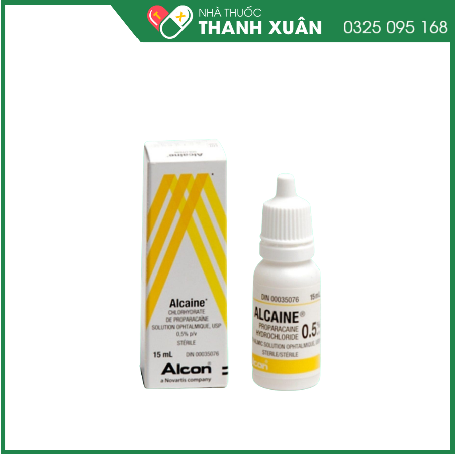 Dung dịch nhỏ mắt Alcaine 0,5% gây tê bề mặt trong các thủ thuật ở mắt