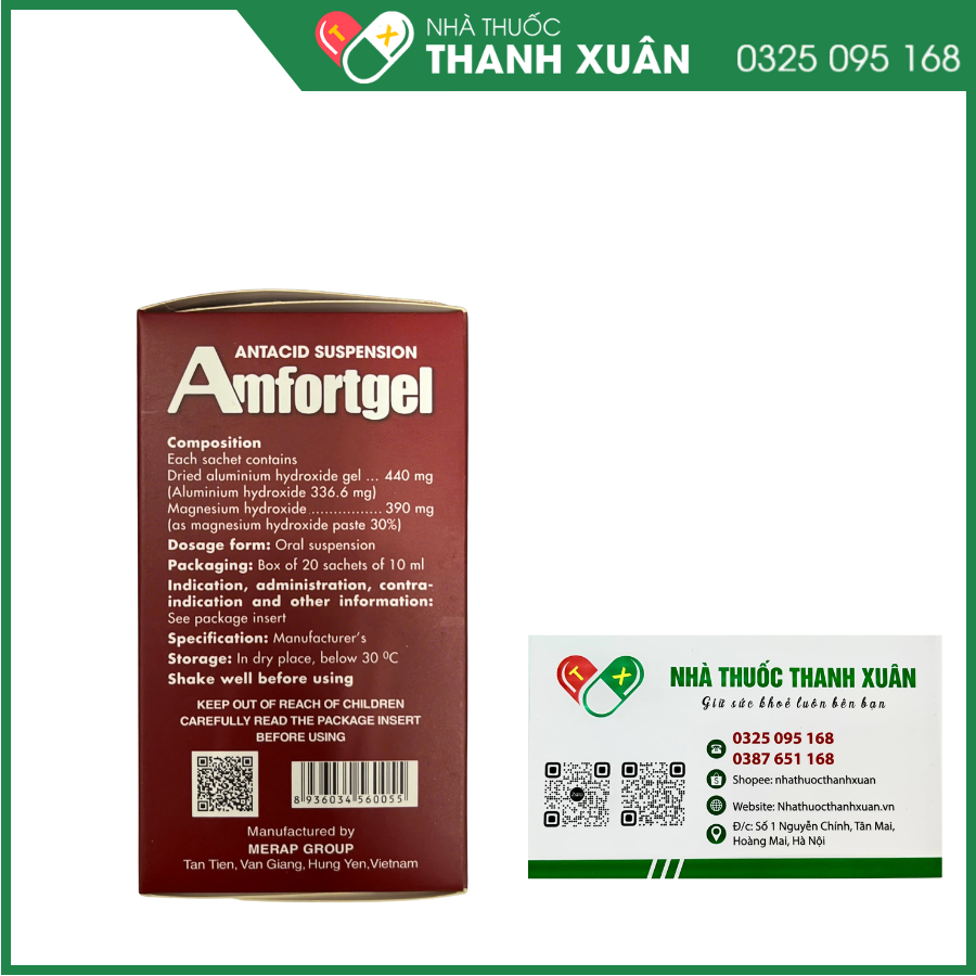 Amfortgel điều trị viêm loét dạ dày, tá tràng
