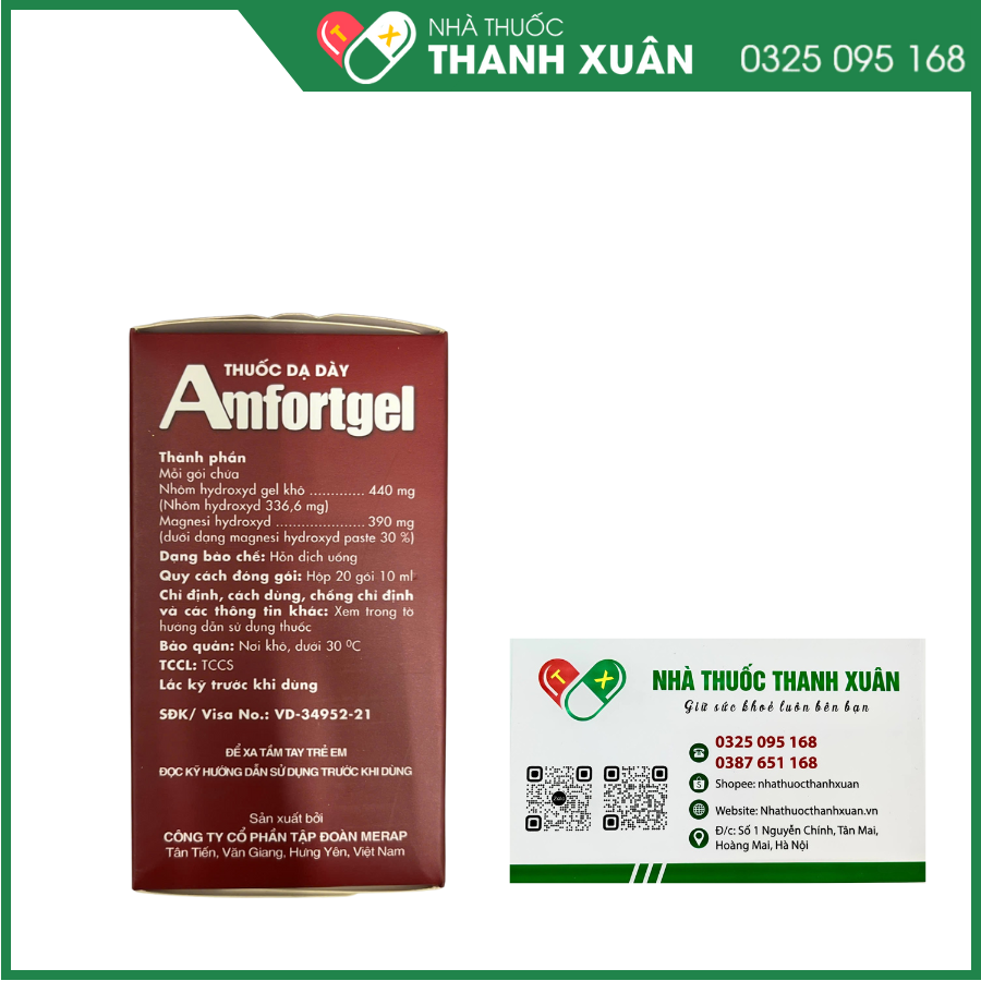 Amfortgel điều trị viêm loét dạ dày, tá tràng