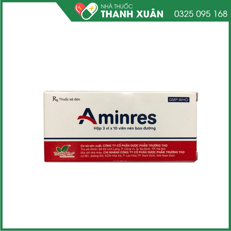 Aminres điều trị bệnh về da liễu, viêm miệng và rối loạn chức năng gan