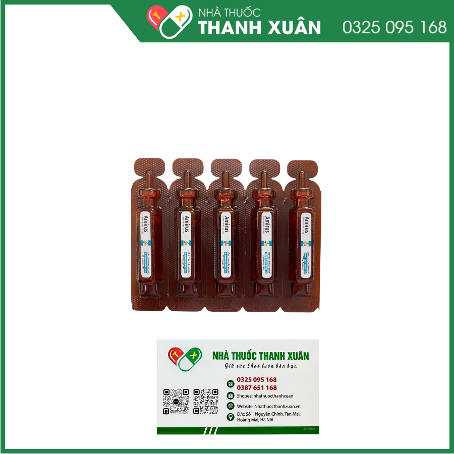 Amirus giảm triệu chứng viêm mũi dị ứng, mày đay