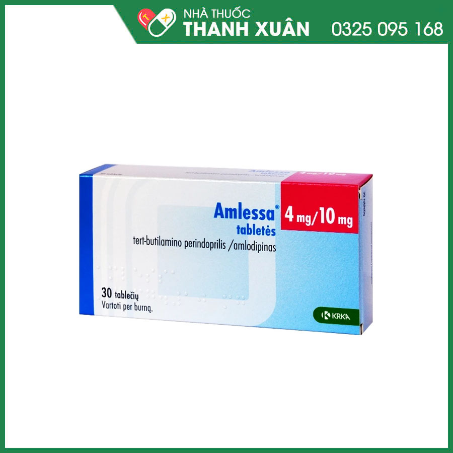 Amlessa 4mg/10mg thuốc điều trị thay thế trong tăng huyết áp vô căn và/hoặc bệnh mạch vành ổn định