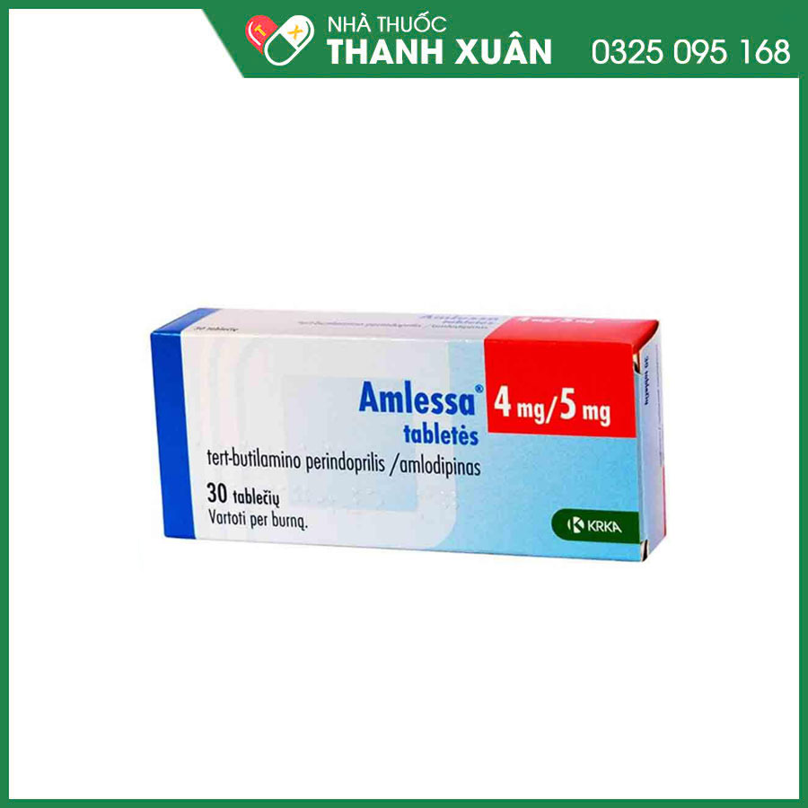 Amlessa 4mg/5mg thuốc điều trị thay thế trong tăng huyết áp vô căn và/hoặc bệnh mạch vành ổn định