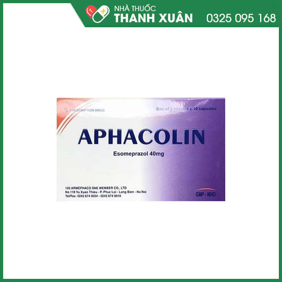 Aphacolin thuốc điều trị hội chứng trào ngược dạ dày – thực quản, viêm loét đường tiêu hoá