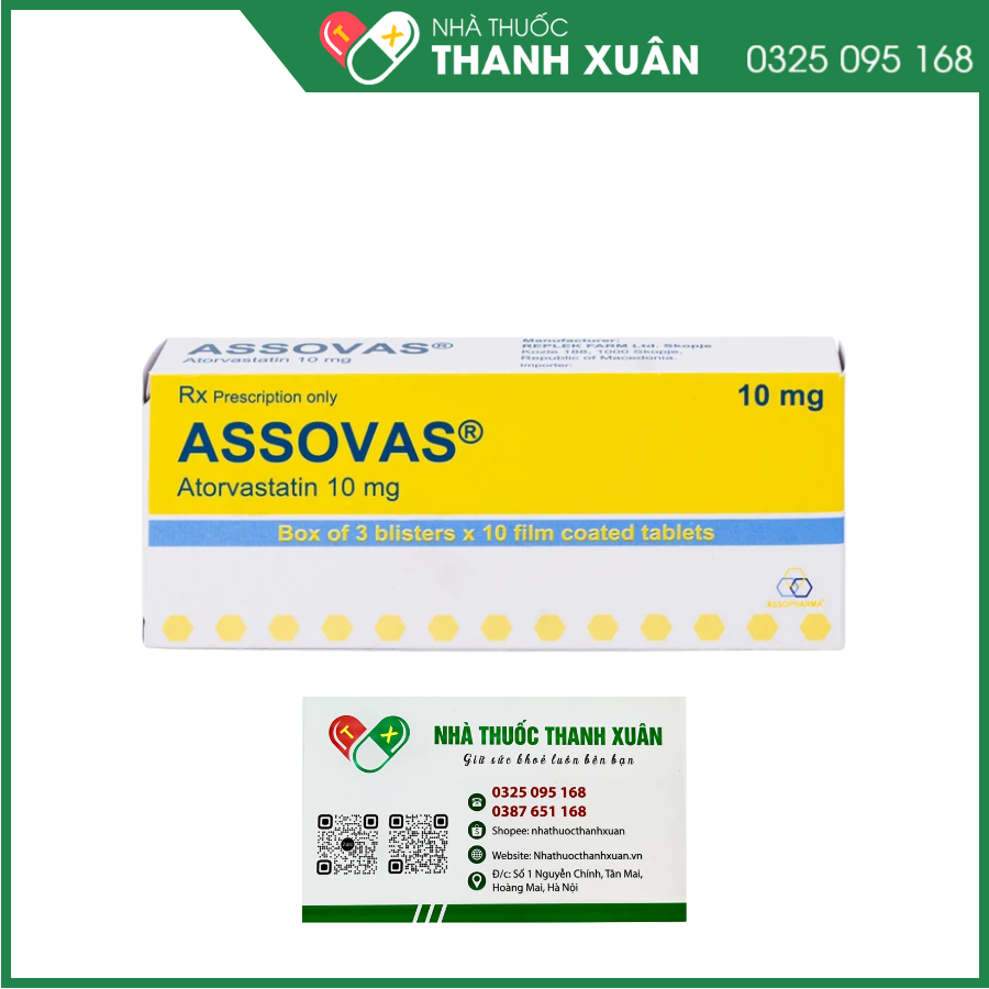 Assovas điều trị tăng cholesterol máu và phòng ngừa các biến cố về tim mạch