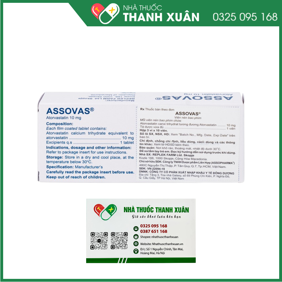 Assovas điều trị tăng cholesterol máu và phòng ngừa các biến cố về tim mạch