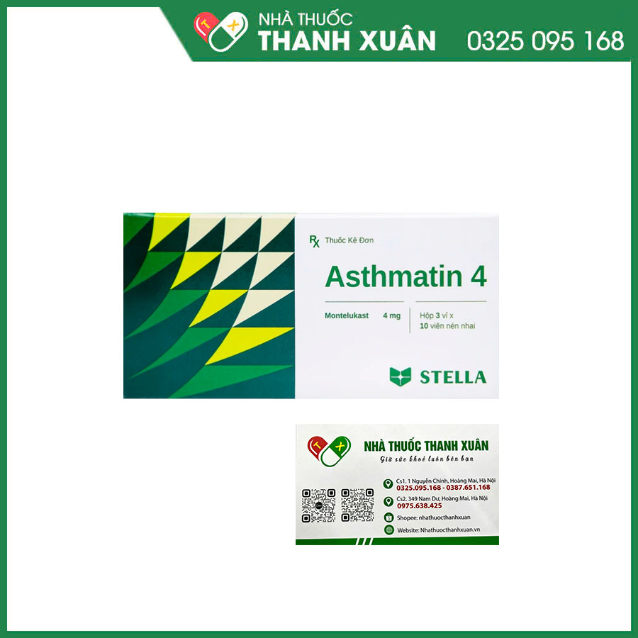 Asthmatin 4 phòng ngừa và điều trị lâu dài bệnh hen suyễn, giảm triệu chứng viêm mũi dị ứng