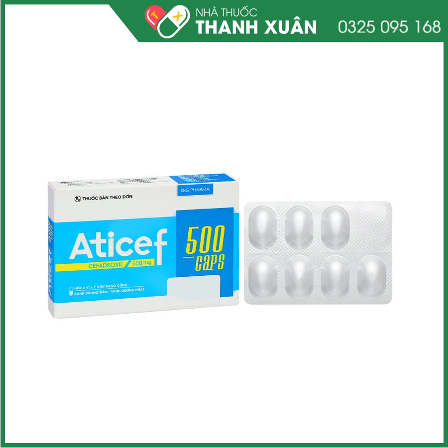 Thuốc Aticef 500mg DHG điều trị nhiễm khuẩn từ nhẹ đến vừa