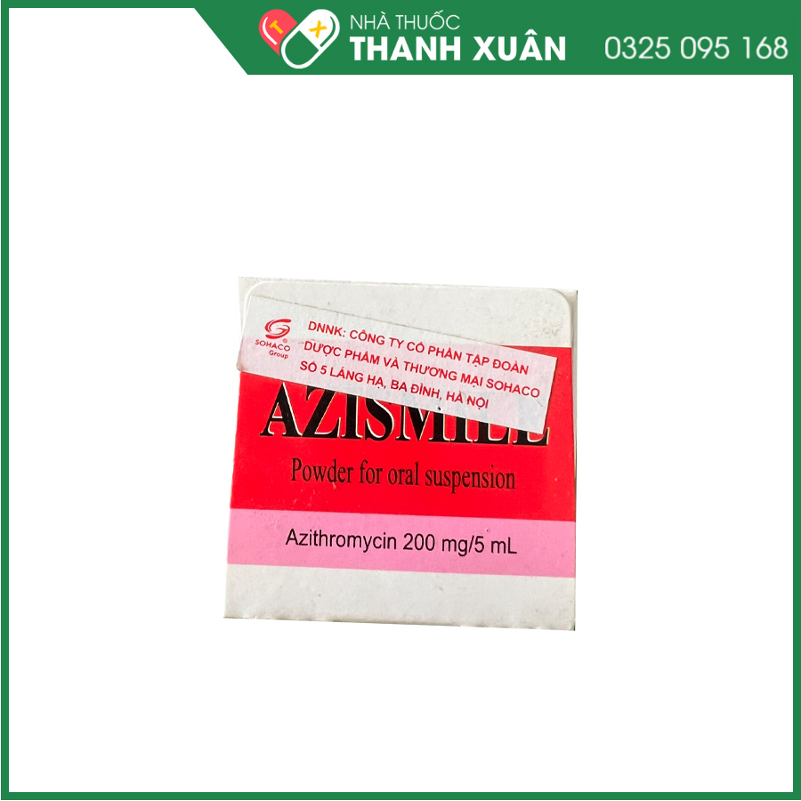Azismile thuốc kháng sinh điều trị nhiễm khuẩn hô hấp, da và mô mềm, niệu đạo