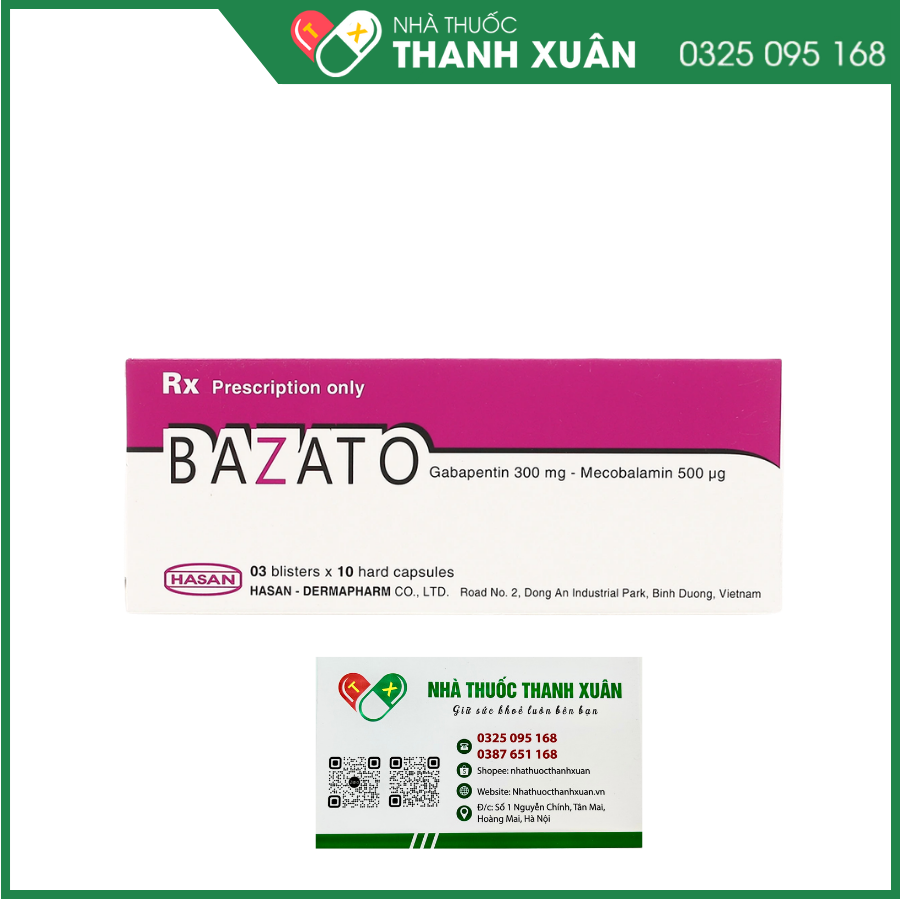 Bazato điều trị các triệu chứng đau thần kinh