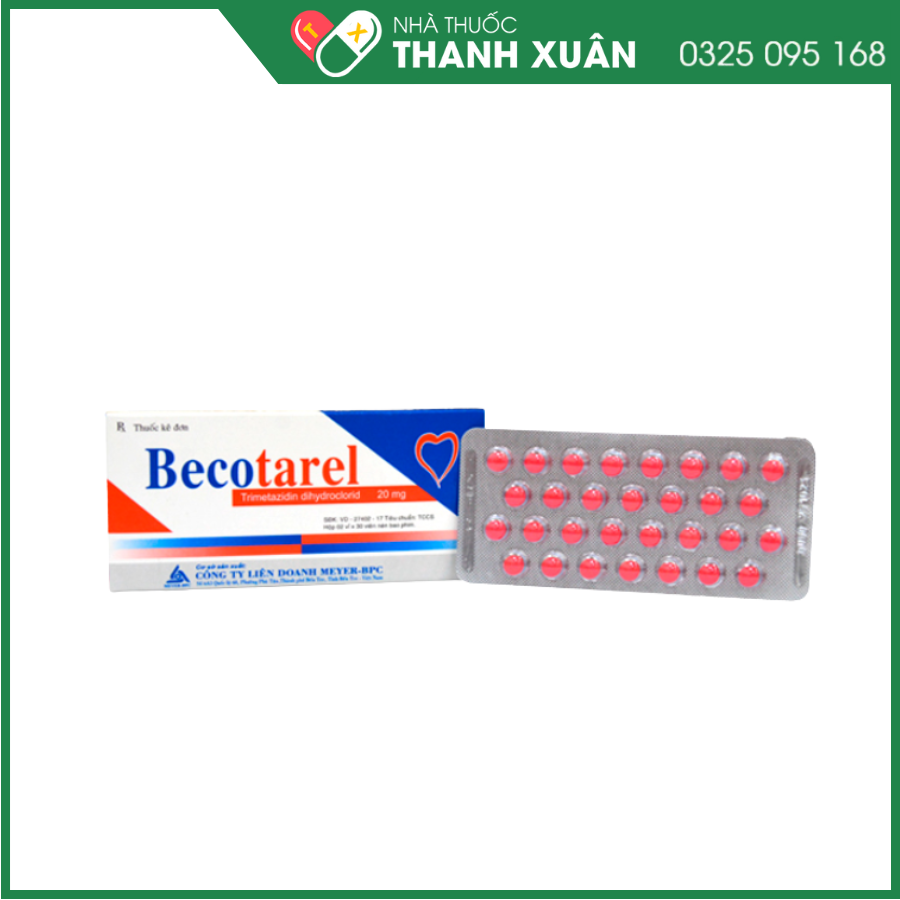 Becotarel điều trị đau thắt ngực