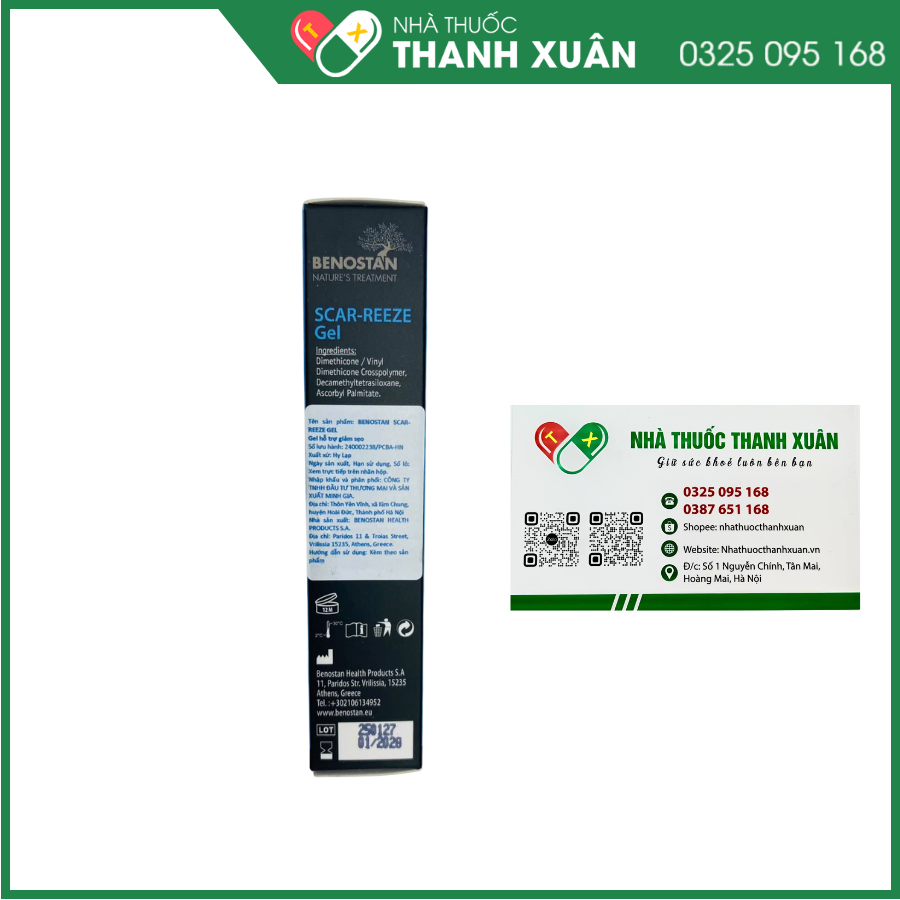 Benostan Scar-Reeze Gel có tác dụng hỗ trợ làm mờ sẹo
