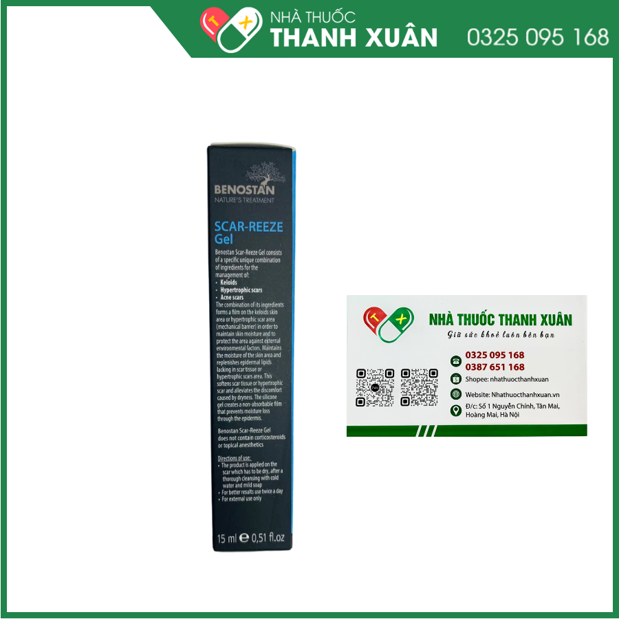 Benostan Scar-Reeze Gel có tác dụng hỗ trợ làm mờ sẹo