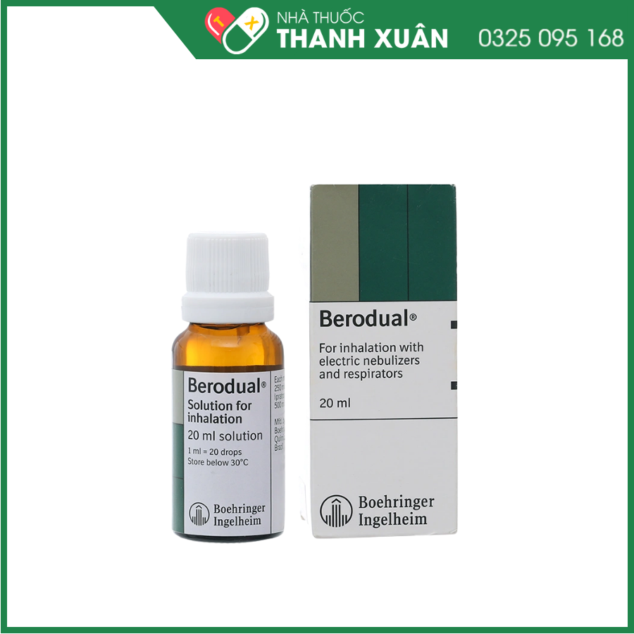 Dung dịch khí dung Berodual điều trị bệnh tắc nghẽn phổi mãn tính chai 20ml