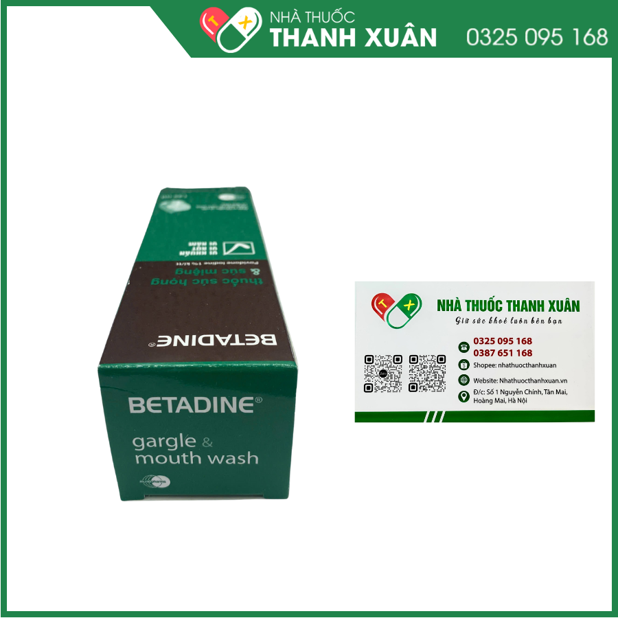 Súc họng Betadine phòng và trị nhiễm khuẩn khoang miệng