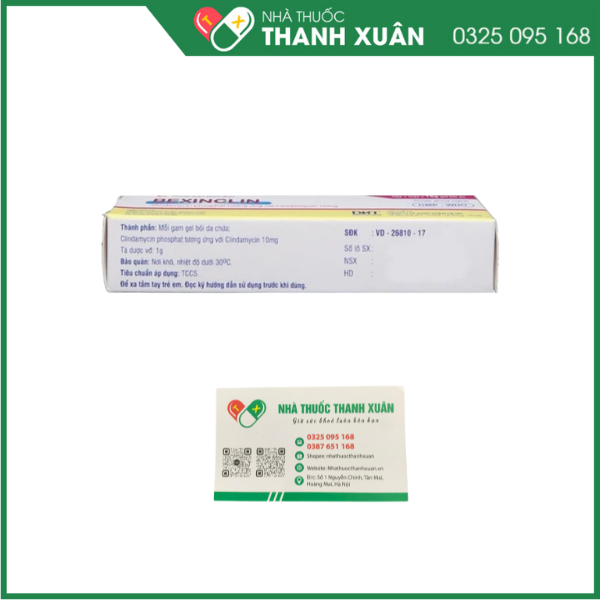 Bexinclin điều trị tại chỗ bệnh mụn trứng cá thông thường mức độ nhẹ đến vừa