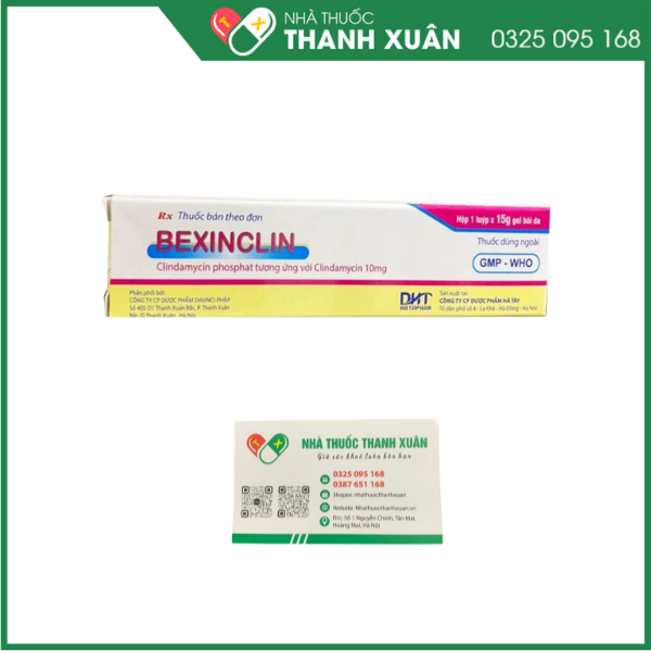 Bexinclin điều trị tại chỗ bệnh mụn trứng cá thông thường mức độ nhẹ đến vừa