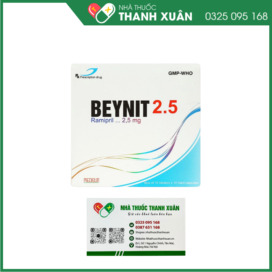 Beynit 2.5 điều trị tăng huyết áp, suy tim sung huyết
