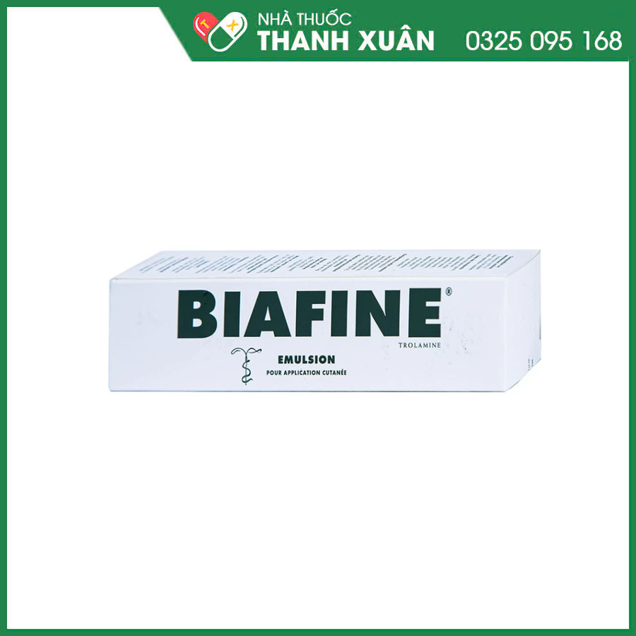 Biafine điều trị bỏng độ 1, độ 2, các vết thương ngoài da không nhiễm trùng, đỏ da thứ phát do xạ trị