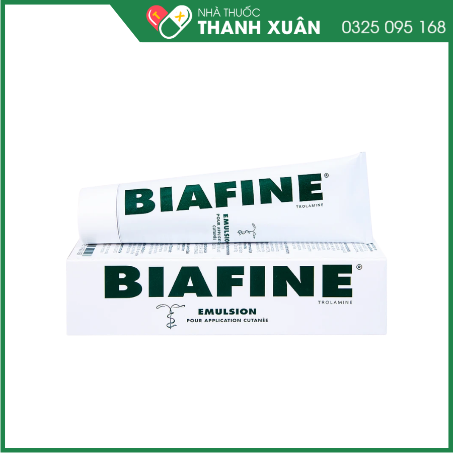 Nhũ tương Biafine điều trị bỏng độ 1, độ 2, đỏ da thứ phát do xạ trị