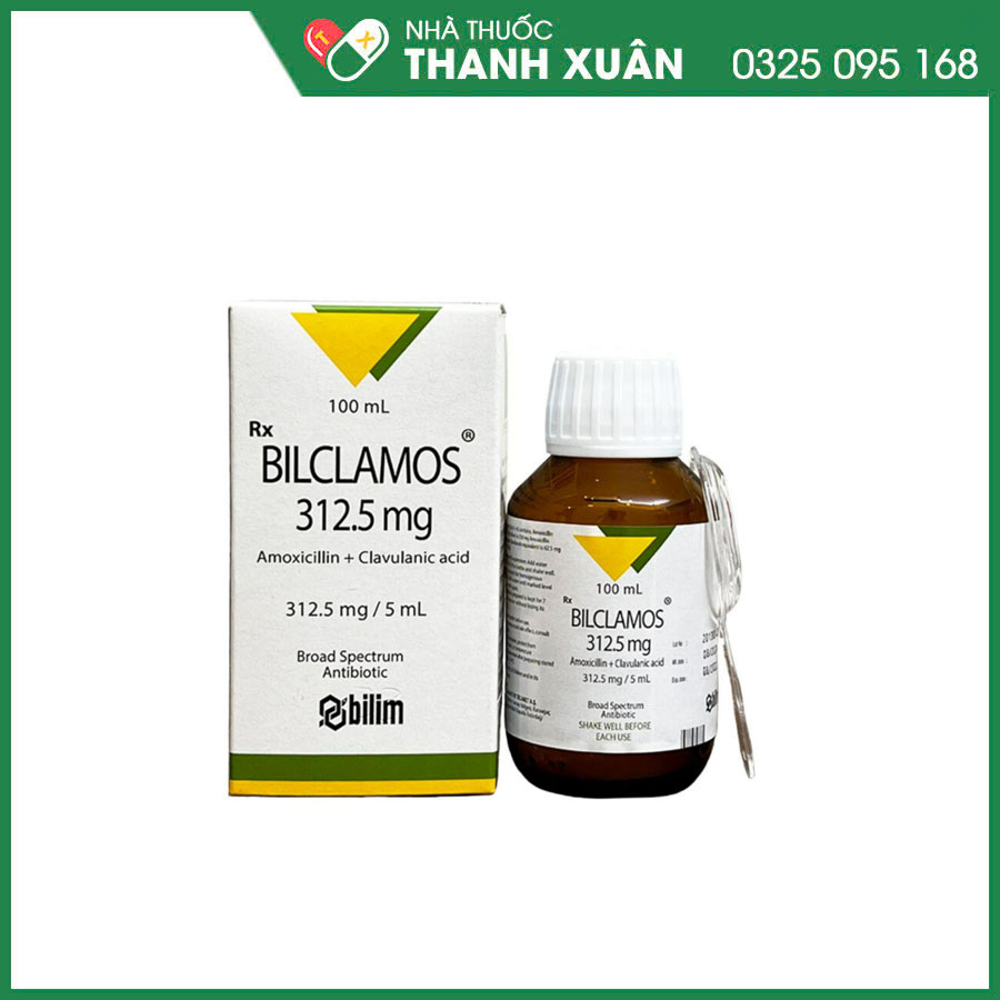 Biclamos 312.5 mg thuốc kháng sinh điều trị nhiễm khuẩn hô hấp, nhiễm khuẩn da, mô mềm, nha khoa, tiết niệu
