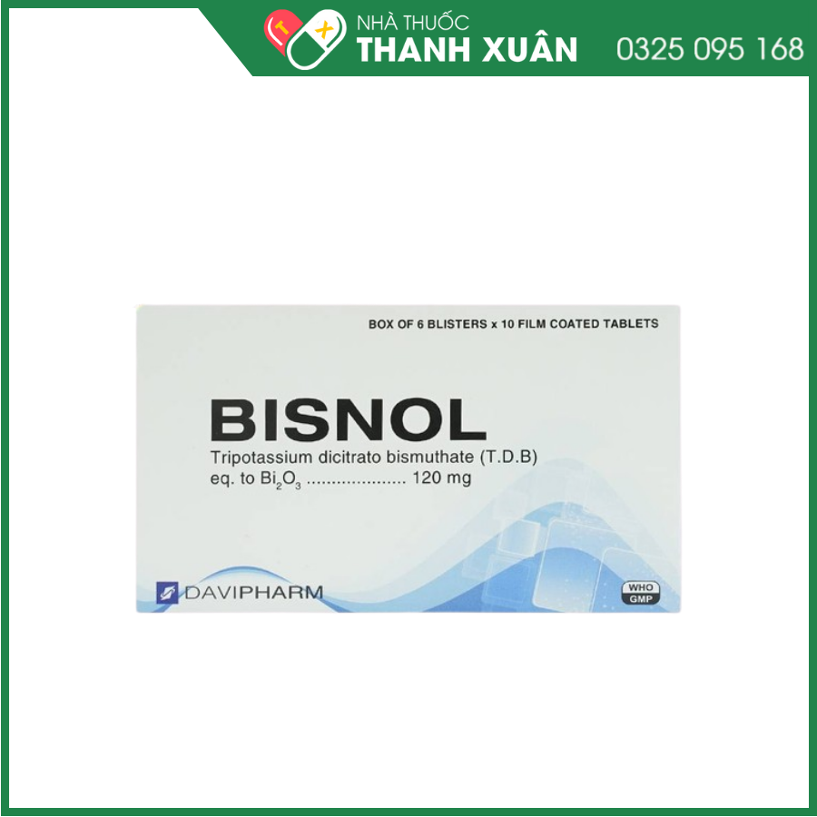 Bisnol điều trị loét ở dạ dày và tá tràng