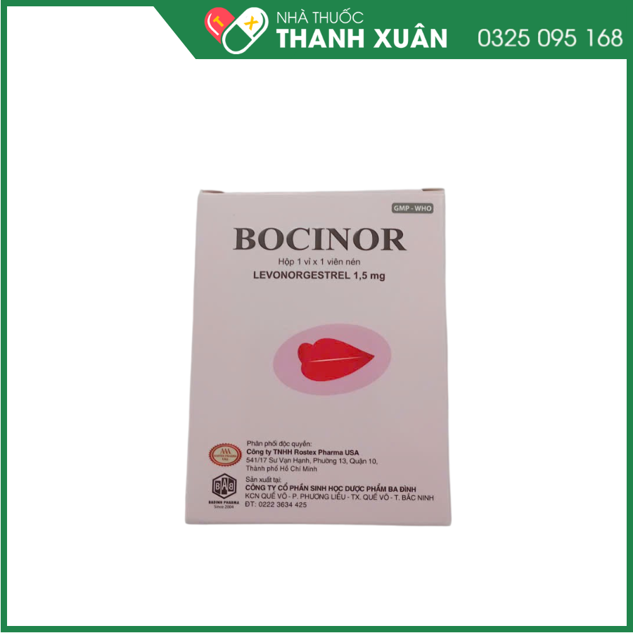 Bocinor tránh thai khẩn cấp 72h