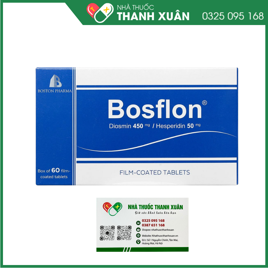 Bosflon điều trị suy tĩnh mạch - mạch bạch huyết, trĩ cấp