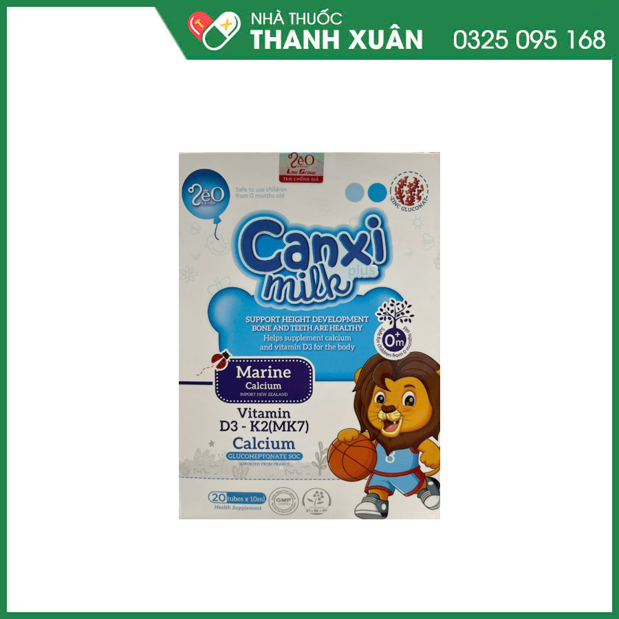 Canxi Milk Plus bổ sung Canxi và vitamin D3 cho cơ thể giúp phát triển xương và răng