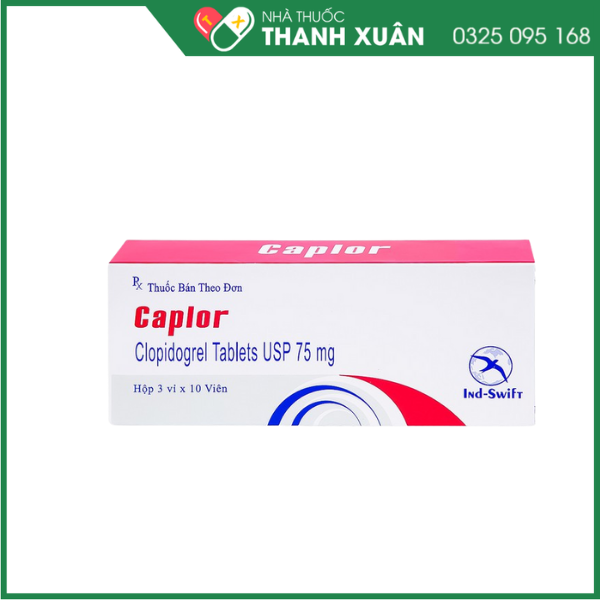 Caplor 75mg dự phòng biến cố do huyết khối động mạch