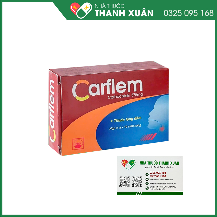 Carflem thuốc điều trị các bệnh hô hấp có kèm tăng tiết đờm