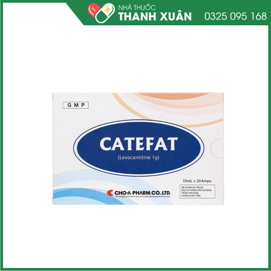 Dung dịch uống Catefat điều trị thiếu carnitine nguyên phát và thứ phát