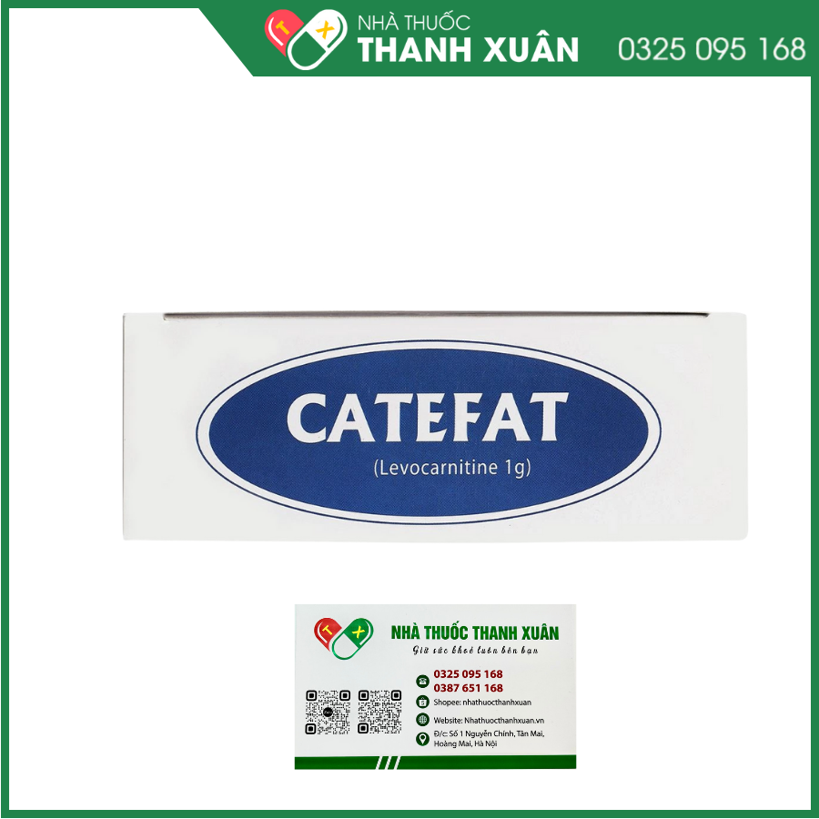 Dung dịch uống Catefat điều trị thiếu carnitine nguyên phát và thứ phát