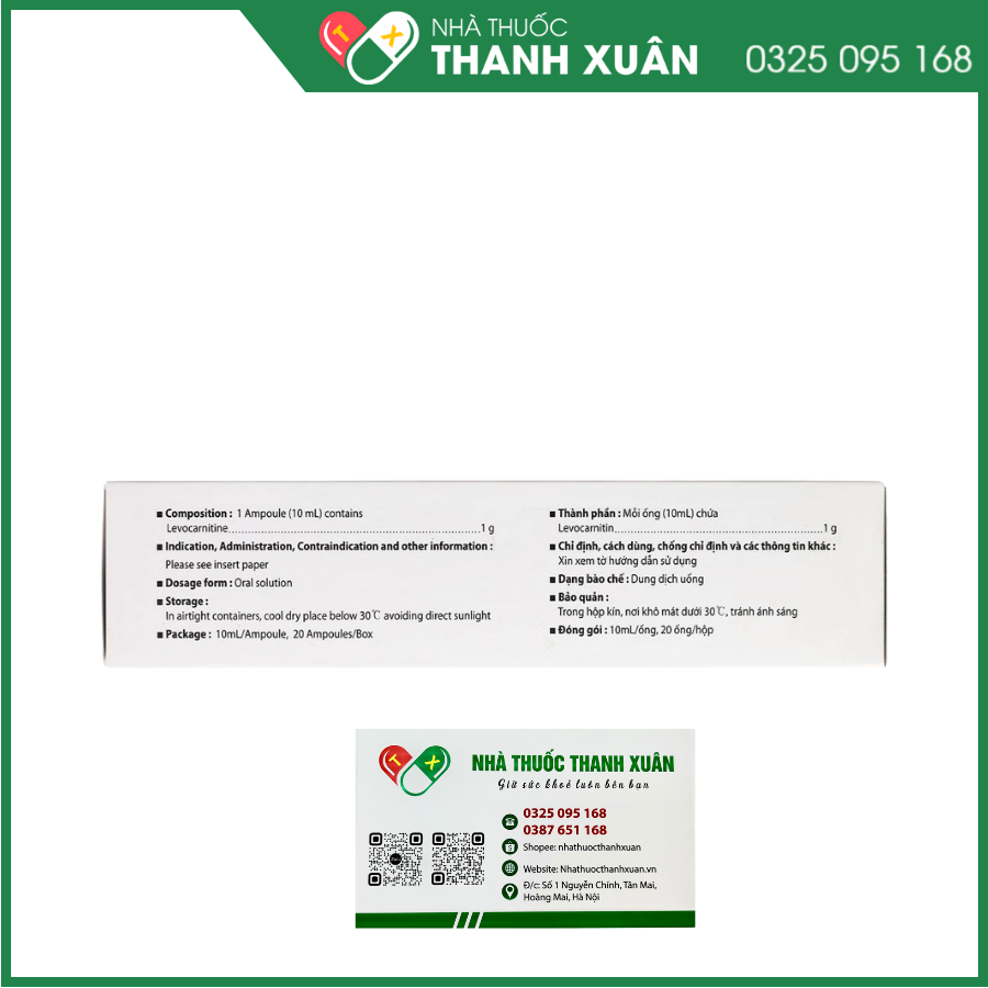 Dung dịch uống Catefat điều trị thiếu carnitine nguyên phát và thứ phát