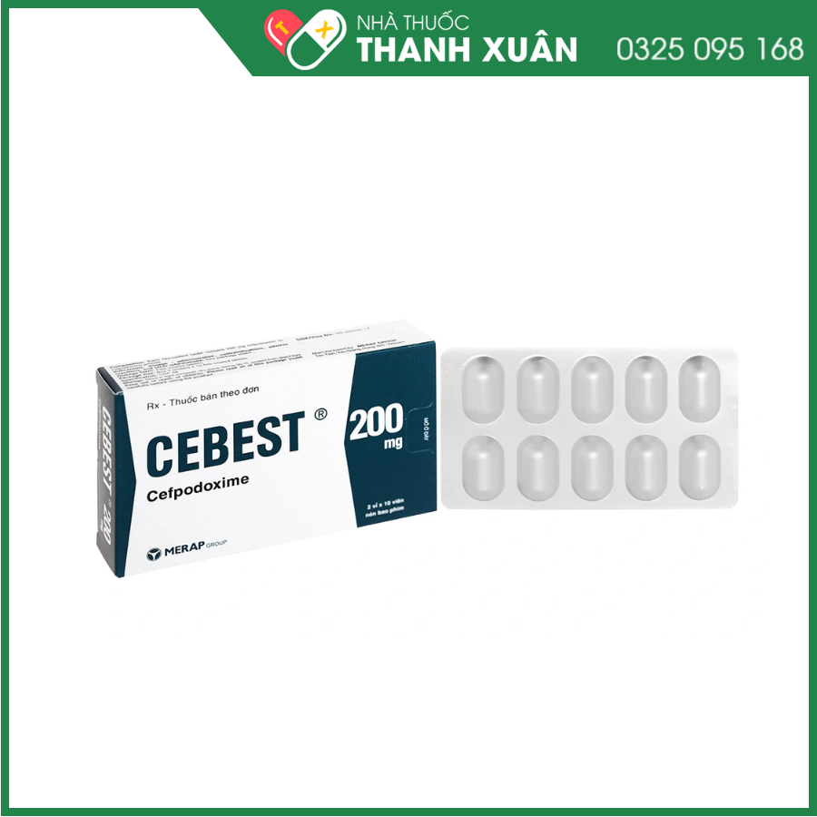 Cebest 200mg trị nhiễm khuẩn từ nhẹ đến trung bình