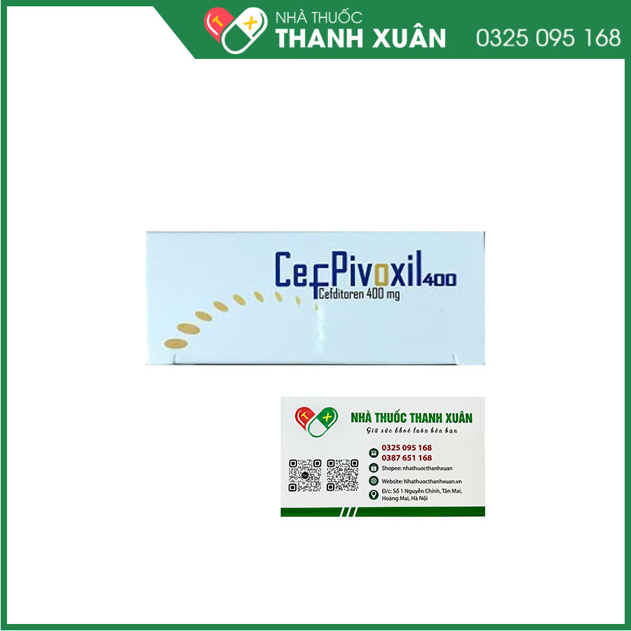 Cefpivoxil 400 điều trị nhiễm khuẩn nhẹ đến trung bình như nhiễm khuẩn đường hô hấp, nhiễm khuẩn da và cấu trúc chưa biến chứng
