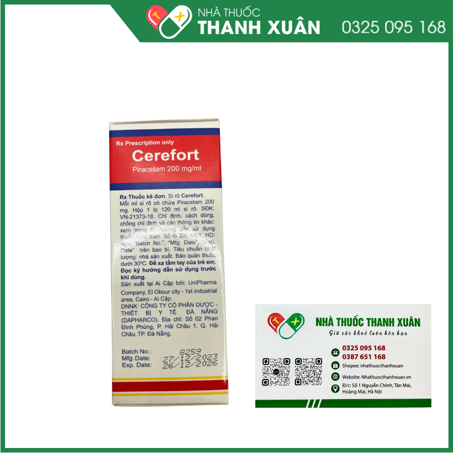 Cerefort 200mg Hộp 120ml - Thuốc Điều Trị Triệu Chứng Chóng Mặt