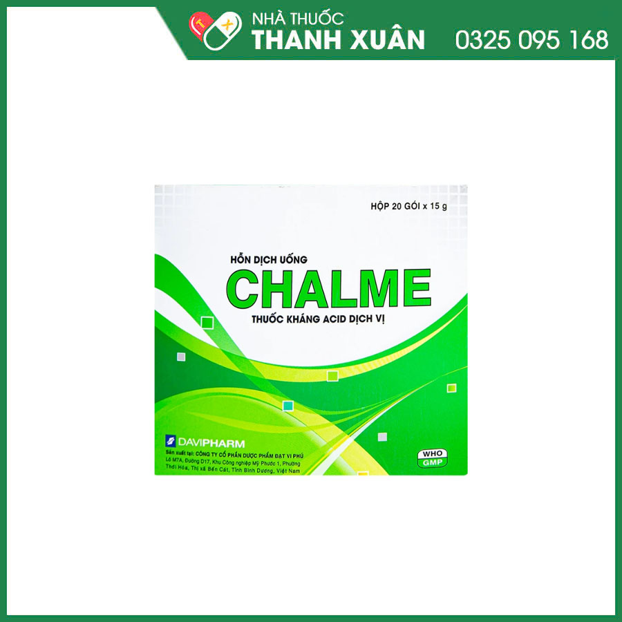 Chalme thuốc điều trị viêm loét dạ dày và làm giảm triệu chứng ợ nóng, khó tiêu, trào ngược dạ dày