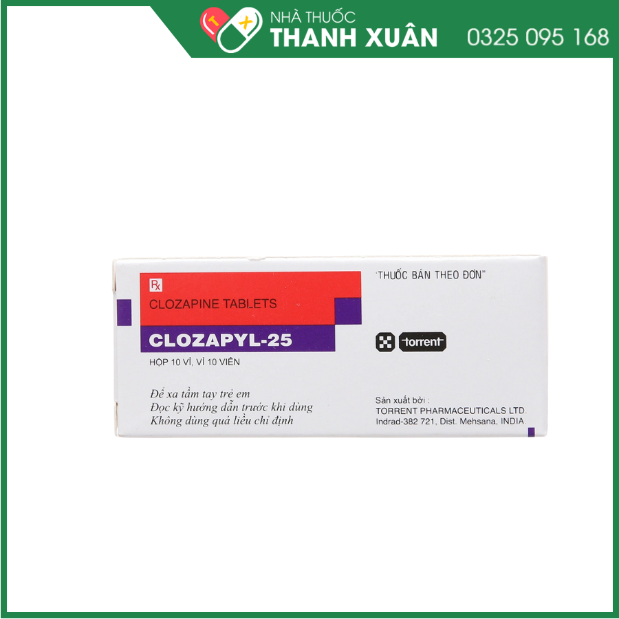 Clozapyl-25 điều trị tâm thần phân liệt