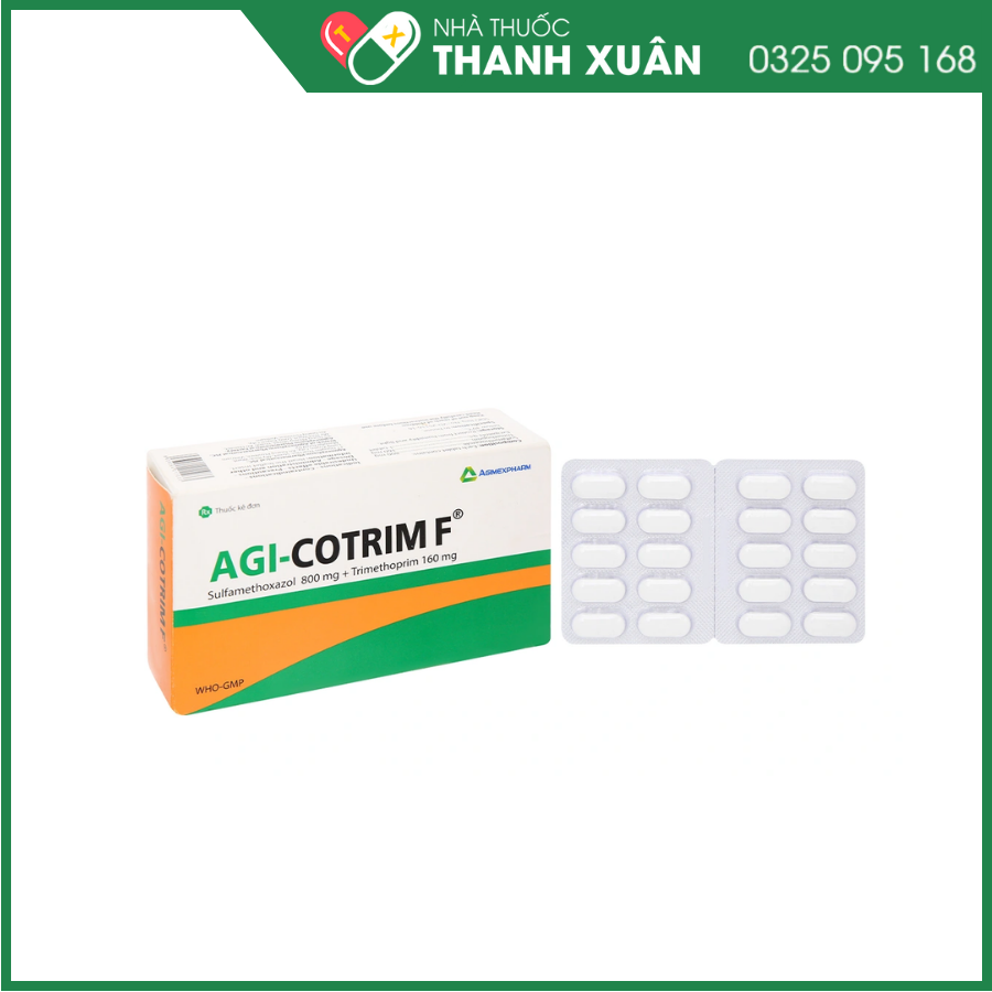 Viên nén Agi-Cotrim F điều trị nhiễm khuẩn