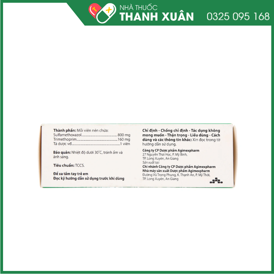 Viên nén Agi-Cotrim F điều trị nhiễm khuẩn