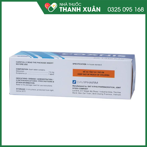 Coxnis thuốc điều trị các bệnh về xương khớp