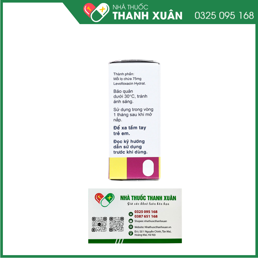 Dung dịch nhỏ mắt Cravit 1.5% trị nhiễm khuẩn mắt