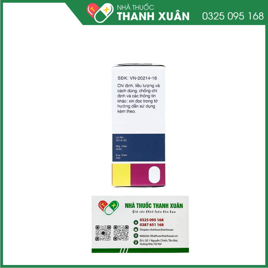 Dung dịch nhỏ mắt Cravit 1.5% trị nhiễm khuẩn mắt