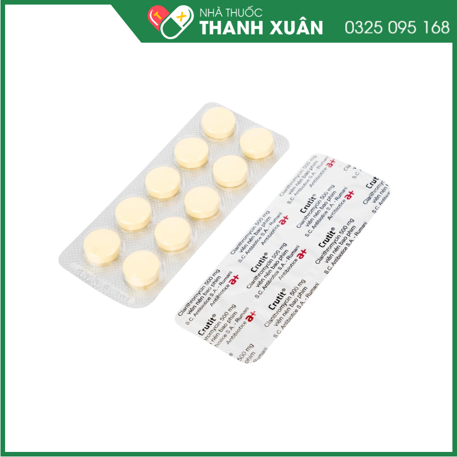 CrutitⓇ500 mg điều trị các bệnh nhiễm khuẩn do vi khuẩn nhạy cảm gây ra và trị loét dạ dày- tá tràng
